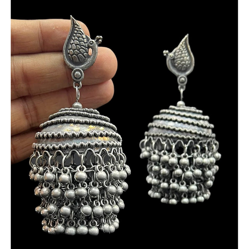Blythediva Pack Of 3 Oxidised Plated Jhumki Earrings