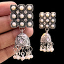Blythediva Pack Of 3 Oxidised Plated Pearl Jhumki Earrings