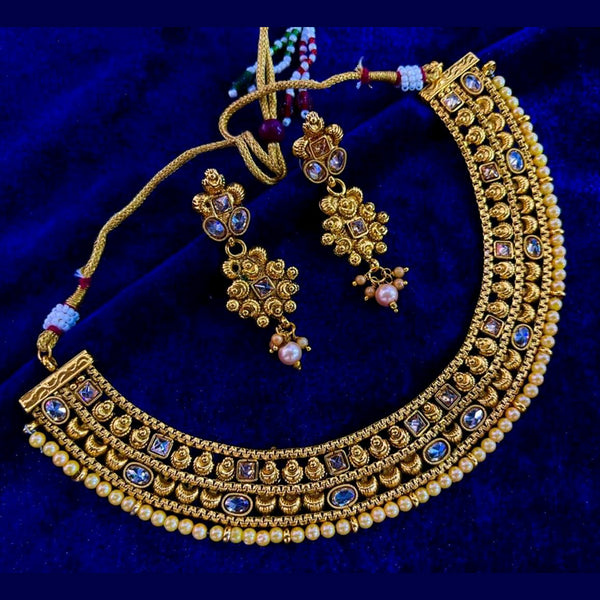 Blythediva Pack Of 2 Gold Plated Designer Necklace Set