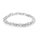 Mahi Rhodium Plated Feminine Bracelet With Crystals For Women
