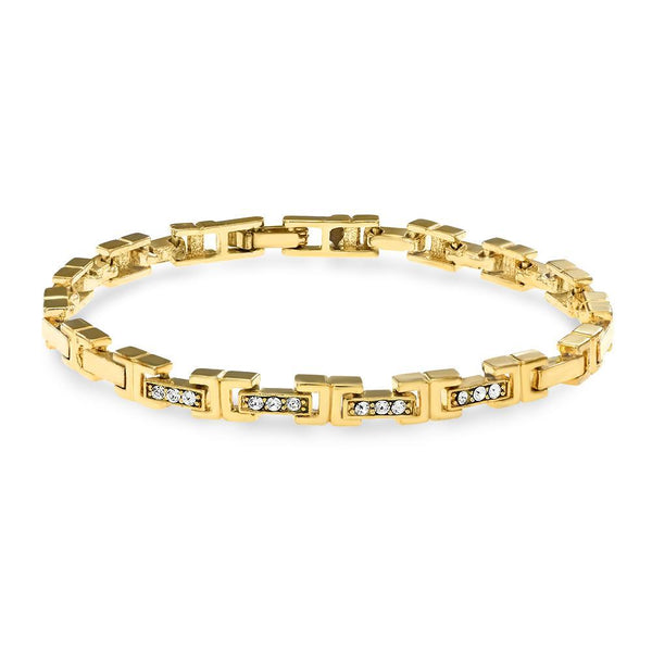 Mahi Gold Plated Ultimate Bracelet With Crystals For Women