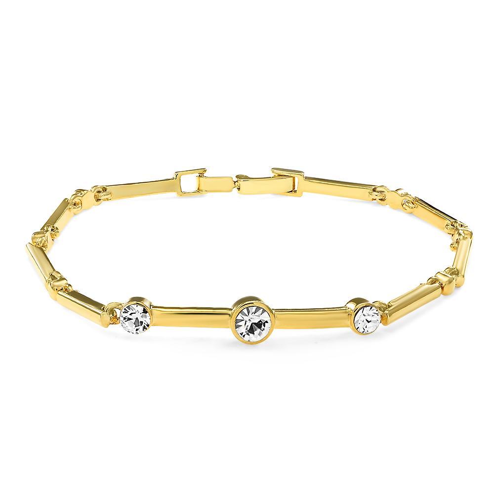 Mahi Gold Plated Celestial Bracelet With Crystals For Women