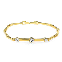 Mahi Gold Plated Celestial Bracelet With Crystals For Women