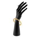 Mahi Crystal Square Pearl Gold Plated Bracelet For Women