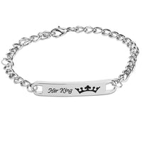 Mahi Rhodium Plated Royal King Bracelet Valentine Gift For Mens