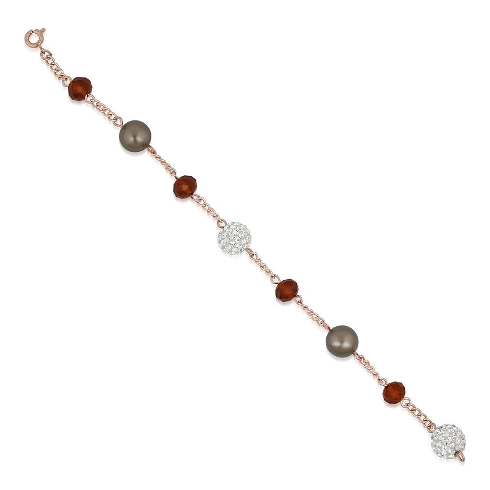Mahi Rose Gold Plated Exquisite Multicolour Beads Valentine Special