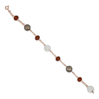 Mahi Rose Gold Plated Exquisite Multicolour Beads Valentine Special