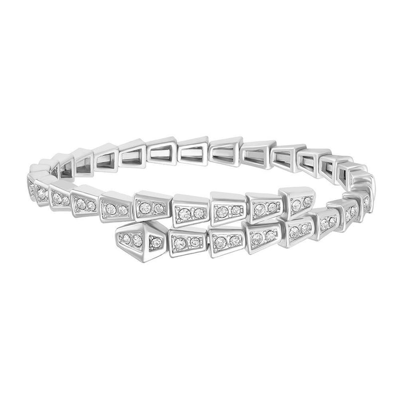 Mahi Eternal Love Delightful Kada Bracelet with White Crystals for women (BR1100451RWhi)