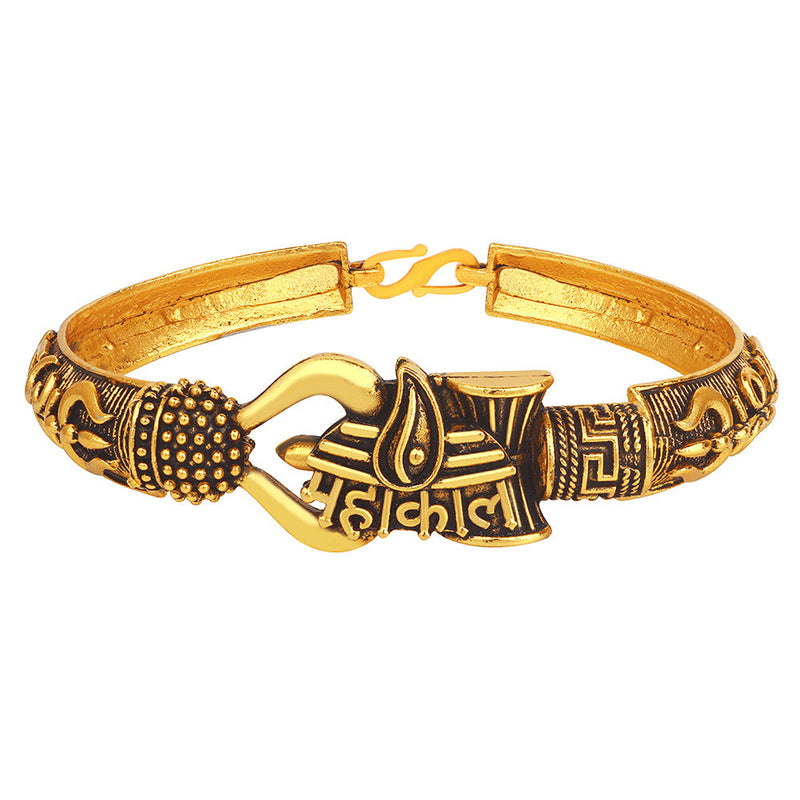 Bhavi Jewels Gold Plated Rudraksha Bracelet