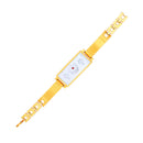 Mahi Gold and Rhodium Plated Mahakal and Trishul Broad Bracelet Kada for Men (BR1101025M)