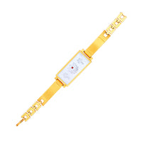 Mahi Gold and Rhodium Plated Mahakal and Trishul Broad Bracelet Kada for Men (BR1101025M)