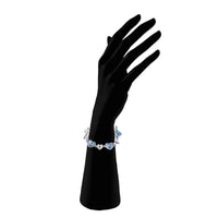 Mahi Valantine Gift Blue Heart Crystal Bracelet