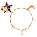 Mahi D Letter Banana & Star Unicorn Shaped Charm Bracelet with Rose Gold Plated for Kids (BRK1100851Z)