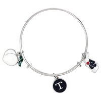 Mahi T Letter & Rabit Shaped Enamel Work Charm Bracelet with Rhodium Plated for Girls (BRK1100896R)