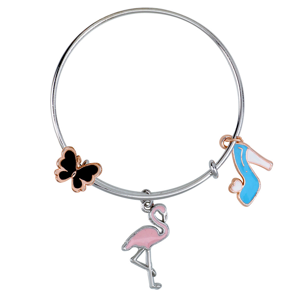 Mahi Swarn Sandal & Butterfly Shaped Enamel Work Charms Kids Bracelets for Girls (BRK1100949M)