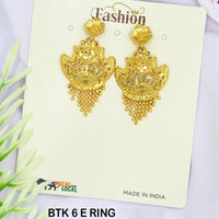Mahavir Dye Gold Dangler Earrings