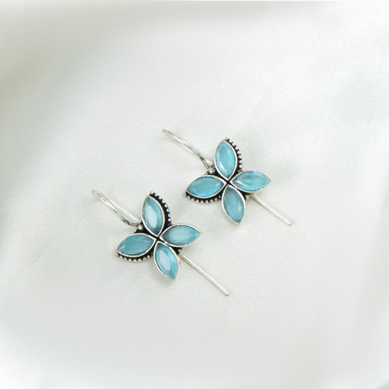 Nipura Babyblue Pankhuri Drop Earrings