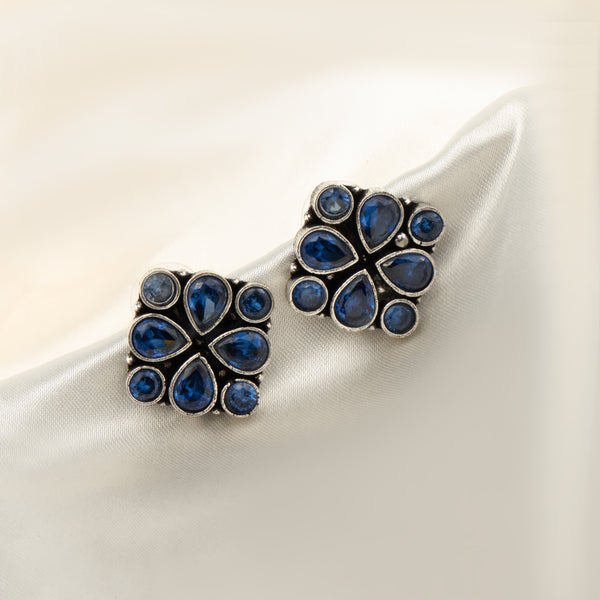 Nipura Blue Mrinali Stud Earrings