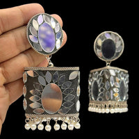 Blythediva Pack Of 3 Oxidised Plated Jhumka Earrings
