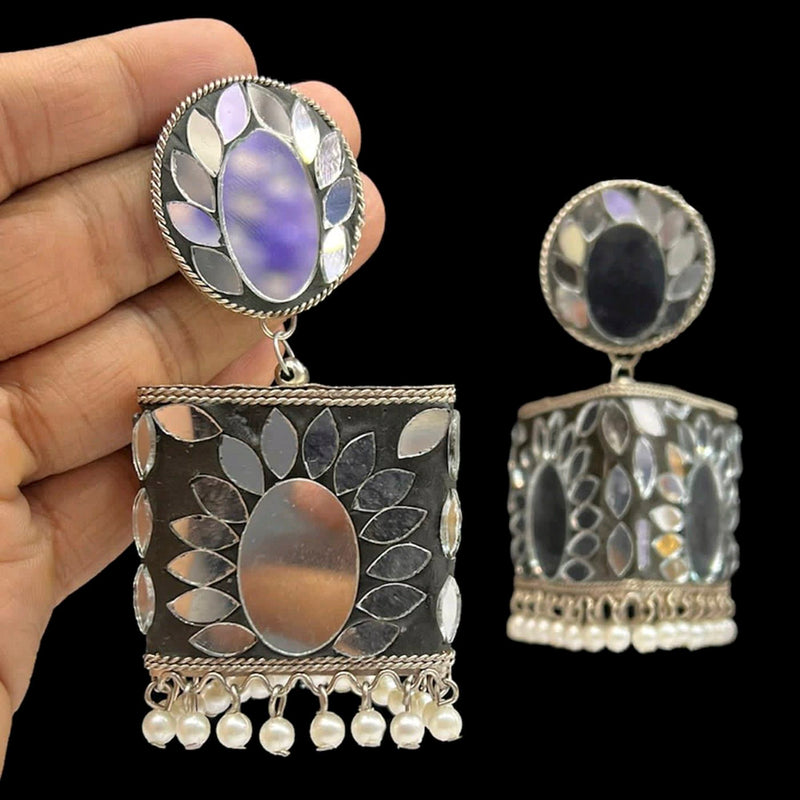 Blythediva Pack Of 3 Oxidised Plated Jhumka Earrings