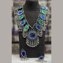 Blythediva Pack Of 2 Oxidised Plated Meenakari Long Necklace Set