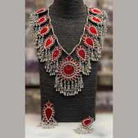 Blythediva Pack Of 2 Oxidised Plated Meenakari Long Necklace Set
