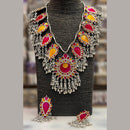Blythediva Pack Of 2 Oxidised Plated Meenakari Long Necklace Set