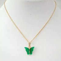 Mahavir Gold Plated Butterfly Chain Pendant