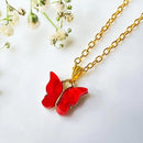 Mahavir Gold Plated Butterfly Chain Pendant