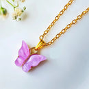 Mahavir Gold Plated Butterfly Chain Pendant