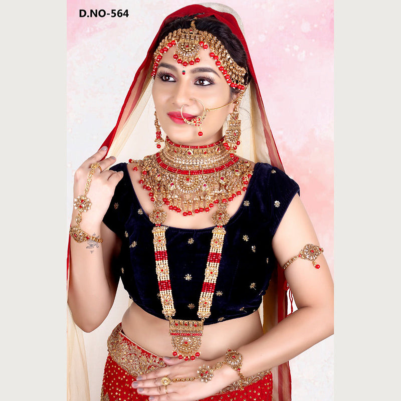 Kundan Bridal Jewelry Set at Rs 1350/set in Thane | ID: 2850165543312
