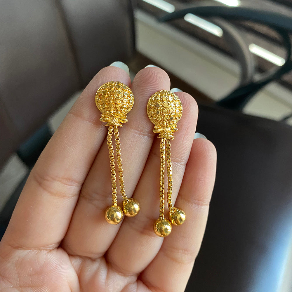Mahavir Forming Gold Plated Dangler Earrings