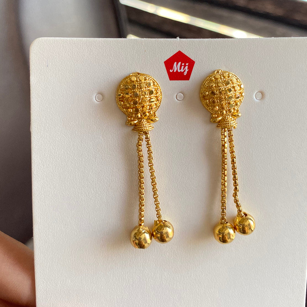 Mahavir Forming Gold Plated Dangler Earrings