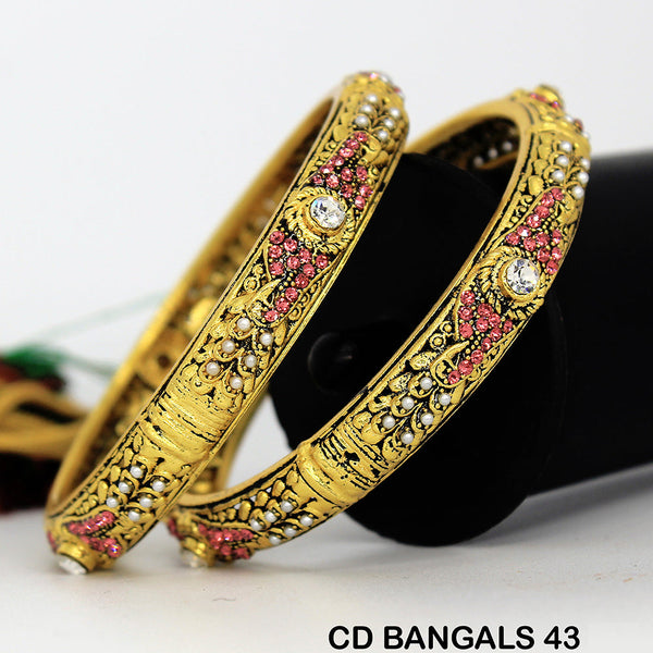 Mahavir Forming Gold Plated Bangle Set - CD BANGALS 43