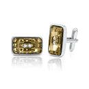 Mahi Rhodium Plated Subtle Charm Liana Cufflinks