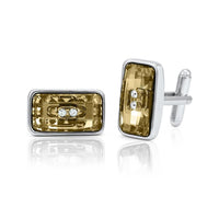 Mahi Rhodium Plated Subtle Charm Liana Cufflinks