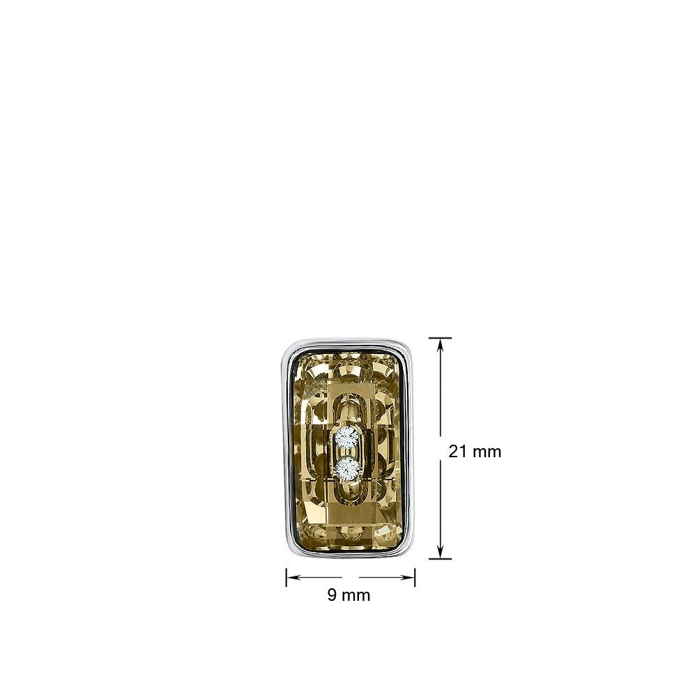 Mahi Rhodium Plated Subtle Charm Liana Cufflinks