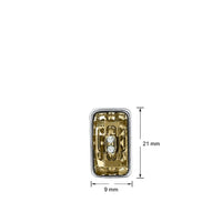 Mahi Rhodium Plated Subtle Charm Liana Cufflinks