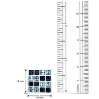 Mahi Black & Blue Rhodium Plated Cufflinks Made with Swarovski Stone