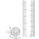 Mahi Rhodium Plated White Round Cufflink