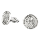 Mahi White Rhodium plated Jai Hanuman Cufflink