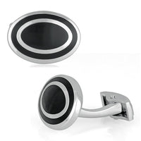 Mahi Oval Black Beauty Cufflink