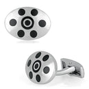 Mahi Oval Floral Pattern Cufflink