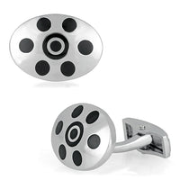 Mahi Oval Floral Pattern Cufflink