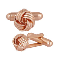 Mahi Rosegold Plated Entangled Design Cufflink for Mens and Boys (CL1100538Z)