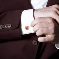 Mahi Rosegold Plated Entangled Design Cufflink for Mens and Boys (CL1100538Z)