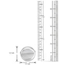 Mahi Rhodium Plated Plain Round Gilt Cufflink