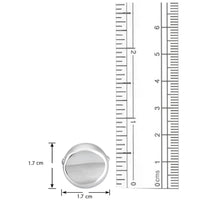 Mahi Rhodium Plated Plain Round Gilt Cufflink