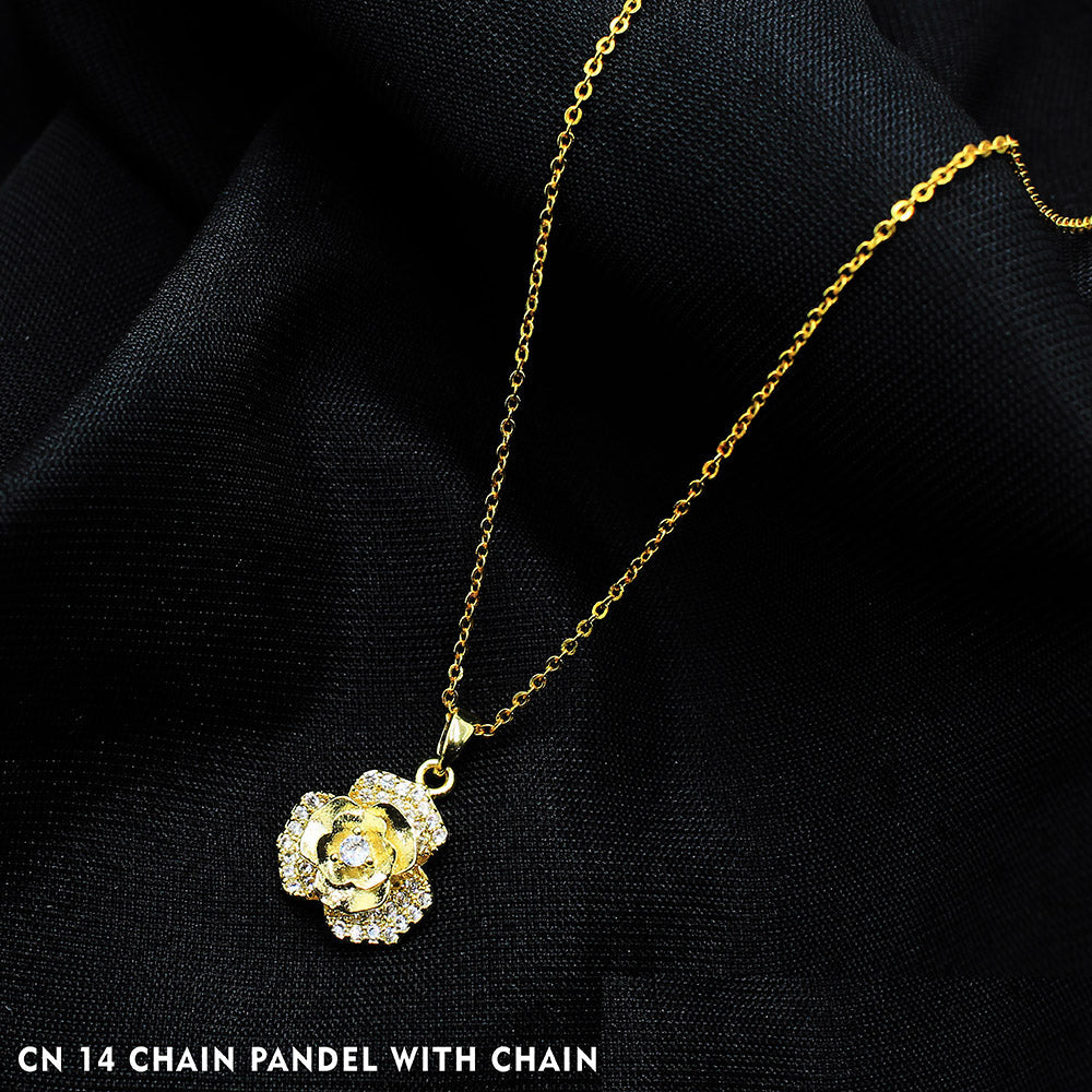 Mahavir Gold Plated Chain Pendant