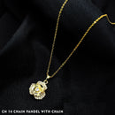 Mahavir Gold Plated Chain Pendant